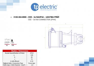 Preview: CEE Kupplung QuickConnect 3P 16A 6H IP44